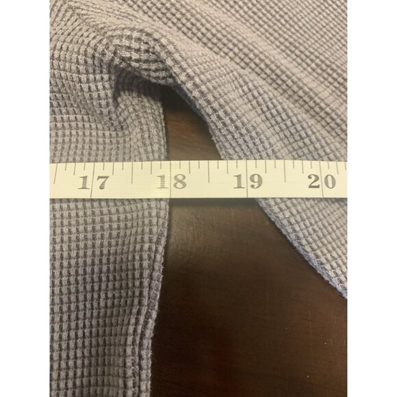 Faded Glory Y2K Waffle Knit XL Henley V Neck Button-Up Top Cotton - Picture 5 of 7